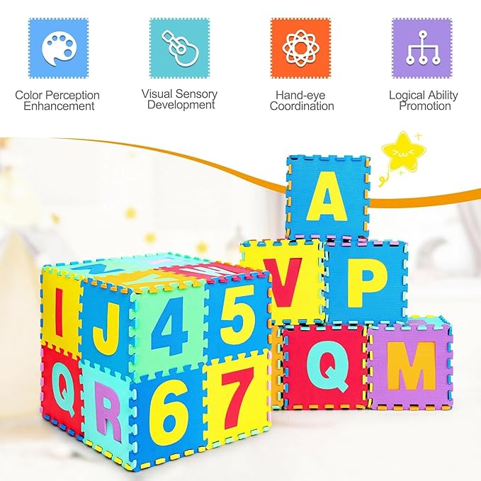 Alphabet & Number Floor Mats for Kids