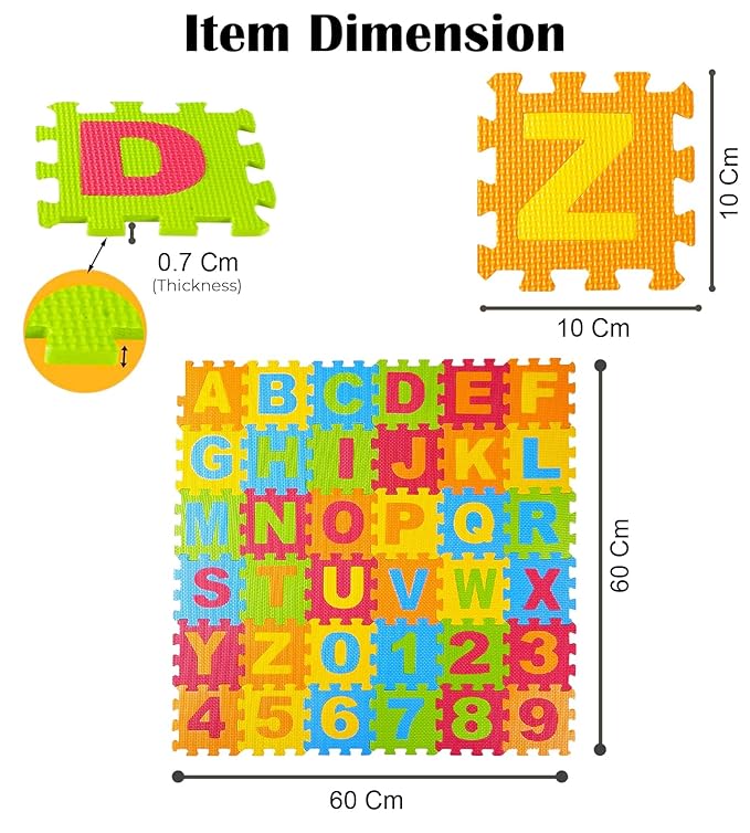 Alphabet & Number Floor Mats for Kids